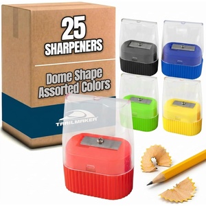 image:image25 Pack Handheld Manual Pencil Sharpeners in Bulk Plastic Pencil Sharpeners for School Kids Teachers  Use for Colored Pencils 2 Pencils Crafts Art Classrooms Camp25 Sharpeners Pack