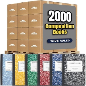 image:imageTrail maker Bulk Composition Notebooks Colored 50 Pack Wide Ruled Marble Cover 200 Pages 100 Sheets 975 x 75 Bulk School Supplies for Classroom Office amp School Donations2 000 pack