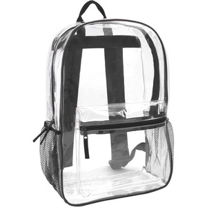 image:imageTrail maker Clear Backpack Heavy Duty with Padded Straps Side Pockets for Kids Boys Girls School Stadium Approved EventsBlack