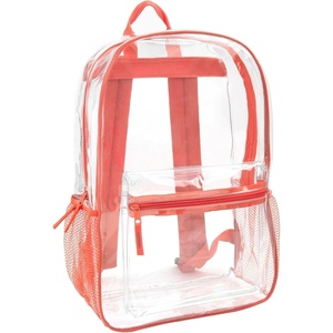 image:imageTrail maker Clear Backpack Heavy Duty with Padded Straps Side Pockets for Kids Boys Girls School Stadium Approved EventsCoral