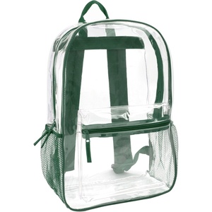 image:imageTrail maker Clear Backpack Heavy Duty with Padded Straps Side Pockets for Kids Boys Girls School Stadium Approved EventsGreen