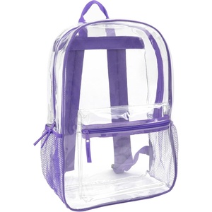image:imageTrail maker Clear Backpack Heavy Duty with Padded Straps Side Pockets for Kids Boys Girls School Stadium Approved EventsPurple