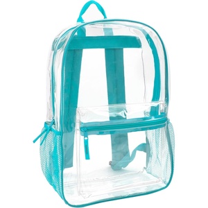image:imageTrail maker Clear Backpack Heavy Duty with Padded Straps Side Pockets for Kids Boys Girls School Stadium Approved EventsTurquoise