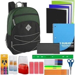 image:imageTrail maker Kids Backpacks with School Supplies for Boys Girls  20 Piece Back to School Supplies Set with 17 Bungee Backpack Red amp BlackGreen  Black