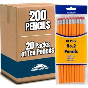 image:imageTrail maker Wood Cased 2 HB Pencils  500 Unsharpened Yellow Pencils in Bulk for School Office 100 5Packs200 Pencils