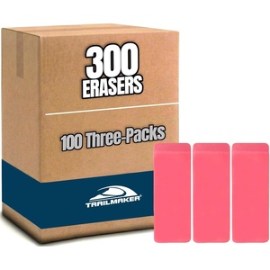 image:imageTrailmaker 500 Pack Pink Bevel Erasers for Kids amp Students Large Latex Free Pencil Erasers Bulk School Supplies with 100 Individually Packed 5Packs for Classroom Teachers amp School Drives300 Erasers