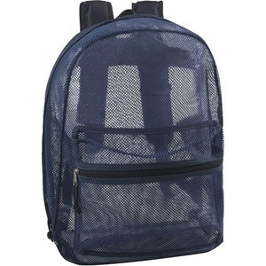 image:imageTransparent Mesh Backpacks for School Kids Beach Travel  Mesh See Through Backpack with Padded Straps LargeBlue