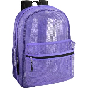 image:imageTransparent Mesh Backpacks for School Kids Beach Travel  Mesh See Through Backpack with Padded Straps LargeLavender