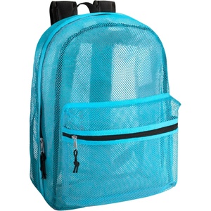 image:imageTransparent Mesh Backpacks for School Kids Beach Travel  Mesh See Through Backpack with Padded Straps LargeLight Blue