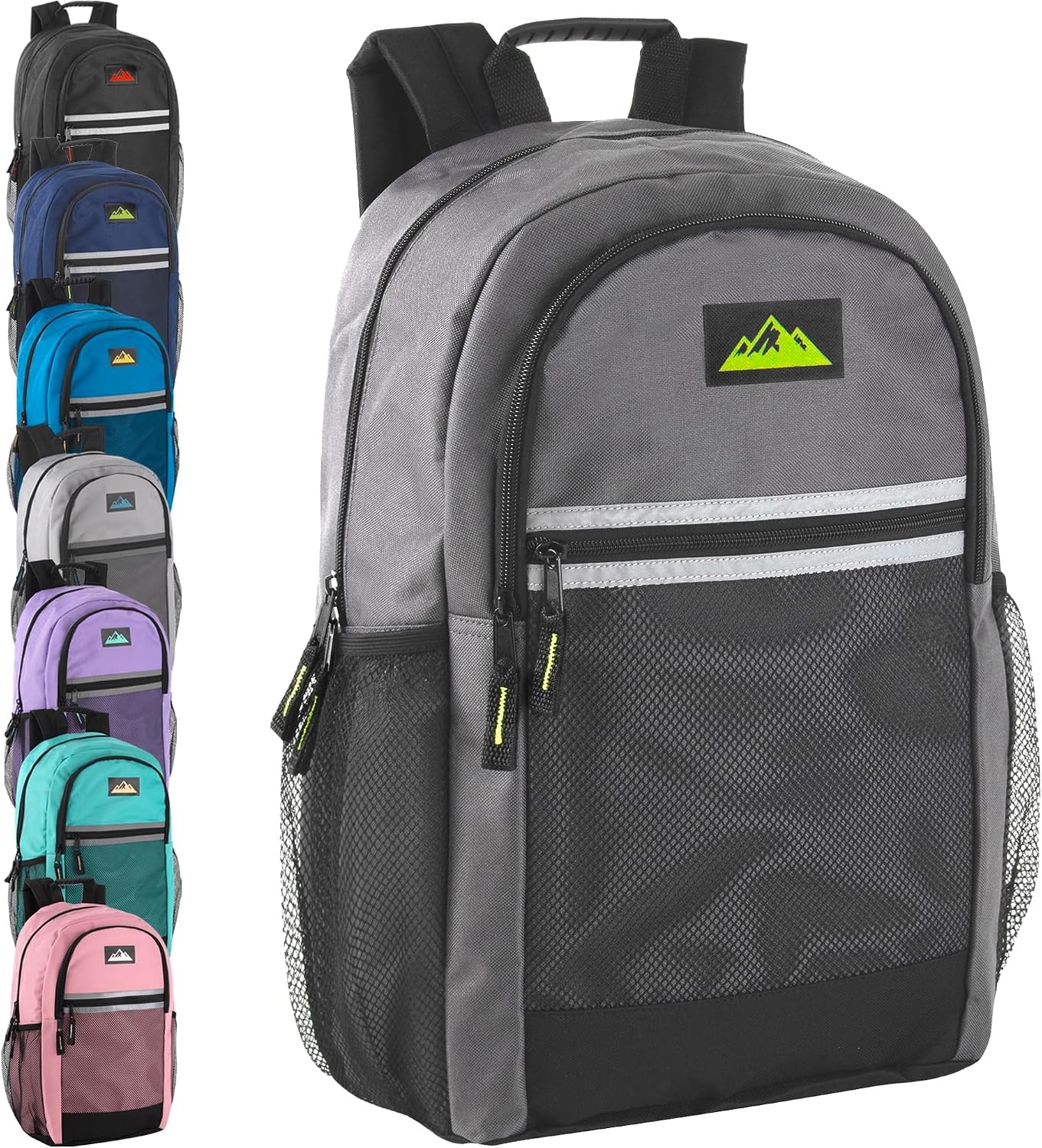 image:imageSummit Ridge 24 Pack Bulk Reflective Backpacks Wholesale for College Men Women Homeless Adults Female Colors Pack24 Pack Unisex Assorted