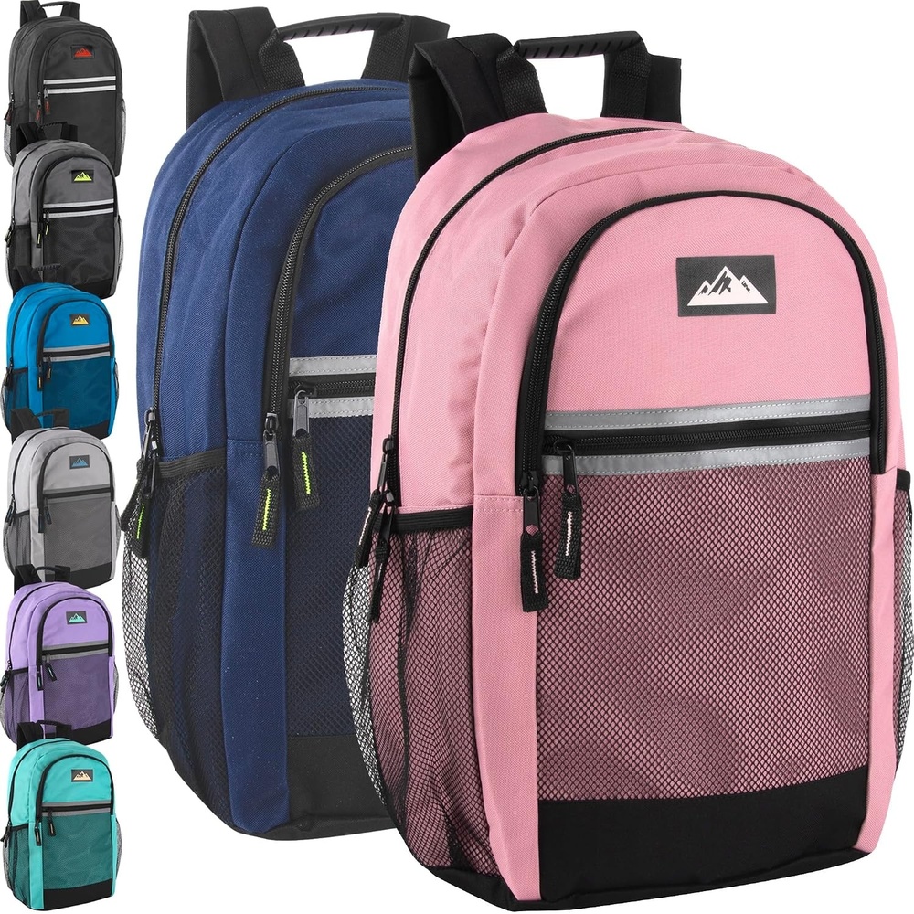 image:imageSummit Ridge 24 Pack Bulk Reflective Backpacks Wholesale for College Men Women Homeless Adults Female Colors Pack24 Pack Unisex Assorted