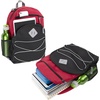 image:imageAdventure Trails 24 Pack Bulk Backpacks Wholesale for Homeless Men Women Donation  17 Inch Dual Compartment Bungee Backpacks with Pockets Dark Colors PackDark Colors Pack