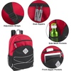image:imageAdventure Trails 24 Pack Bulk Backpacks Wholesale for Homeless Men Women Donation  17 Inch Dual Compartment Bungee Backpacks with Pockets Dark Colors PackDark Colors Pack