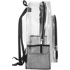 image:imageHeavy Duty Clear See Through Backpack  Transparent Clear Backpack Bags Stadium Approved for Women Men School TravelBlack