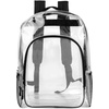 image:imageHeavy Duty Clear See Through Backpack  Transparent Clear Backpack Bags Stadium Approved for Women Men School TravelBlack