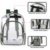 image:imageHeavy Duty Clear See Through Backpack  Transparent Clear Backpack Bags Stadium Approved for Women Men School TravelGreen