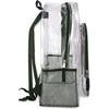 image:imageHeavy Duty Clear See Through Backpack  Transparent Clear Backpack Bags Stadium Approved for Women Men School TravelGreen