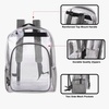 image:imageHeavy Duty Clear See Through Backpack  Transparent Clear Backpack Bags Stadium Approved for Women Men School TravelGrey