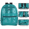 image:imageSummit Ridge Mesh Backpacks for Kids Adults School Beach and Travel Colorful Transparent Mesh Backpacks with Padded StrapsAqua