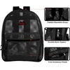 image:imageSummit Ridge Mesh Backpacks for Kids Adults School Beach and Travel Colorful Transparent Mesh Backpacks with Padded StrapsBlack