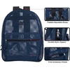image:imageSummit Ridge Mesh Backpacks for Kids Adults School Beach and Travel Colorful Transparent Mesh Backpacks with Padded StrapsBlue