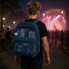 image:imageSummit Ridge Mesh Backpacks for Kids Adults School Beach and Travel Colorful Transparent Mesh Backpacks with Padded StrapsBlue