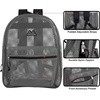 image:imageSummit Ridge Mesh Backpacks for Kids Adults School Beach and Travel Colorful Transparent Mesh Backpacks with Padded StrapsGrey