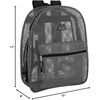 image:imageSummit Ridge Mesh Backpacks for Kids Adults School Beach and Travel Colorful Transparent Mesh Backpacks with Padded StrapsGrey