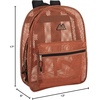 image:imageSummit Ridge Mesh Backpacks for Kids Adults School Beach and Travel Colorful Transparent Mesh Backpacks with Padded StrapsPeach