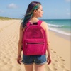 image:imageSummit Ridge Mesh Backpacks for Kids Adults School Beach and Travel Colorful Transparent Mesh Backpacks with Padded StrapsPink