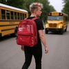 image:imageSummit Ridge Mesh Backpacks for Kids Adults School Beach and Travel Colorful Transparent Mesh Backpacks with Padded StrapsRed