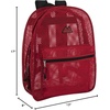 image:imageSummit Ridge Mesh Backpacks for Kids Adults School Beach and Travel Colorful Transparent Mesh Backpacks with Padded StrapsRed