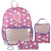 image:imageTrail maker 165 Inch Boys School Backpack 6 in 1 Set with Lunch Bag Pencil Case Tech Pouch Keychain Carabiner Clip Attached Ready Player for Travel CommuteSparkle Unicorns