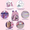 image:imageTrail maker 165 Inch Boys School Backpack 6 in 1 Set with Lunch Bag Pencil Case Tech Pouch Keychain Carabiner Clip Attached Ready Player for Travel CommuteSparkle Unicorns