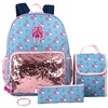 image:imageTrail maker 165 Inch Boys School Backpack 6 in 1 Set with Lunch Bag Pencil Case Tech Pouch Keychain Carabiner Clip Attached Ready Player for Travel CommuteCherries  Sequins