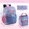 image:imageTrail maker 165 Inch Boys School Backpack 6 in 1 Set with Lunch Bag Pencil Case Tech Pouch Keychain Carabiner Clip Attached Ready Player for Travel CommuteSequins  Butterflies