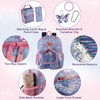 image:imageTrail maker 165 Inch Boys School Backpack 6 in 1 Set with Lunch Bag Pencil Case Tech Pouch Keychain Carabiner Clip Attached Ready Player for Travel CommuteSequins  Butterflies