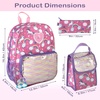 image:imageTrail maker 165 Inch Boys School Backpack 6 in 1 Set with Lunch Bag Pencil Case Tech Pouch Keychain Carabiner Clip Attached Ready Player for Travel CommuteSparkle Unicorns