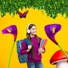 image:imageTrail maker 17 inch Backpack for Travel amp Commute Zippered Front amp Mesh Side Pockets Padded StrapsButterfly Garden