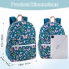 image:imageTrail maker 17 inch Backpack for Travel amp Commute Zippered Front amp Mesh Side Pockets Padded StrapsButterfly Garden