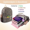 image:imageTrail maker 17 inch Backpack for Travel amp Commute Zippered Front amp Mesh Side Pockets Padded StrapsLit Leopard