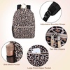 image:imageTrail maker 17 inch Backpack for Travel amp Commute Zippered Front amp Mesh Side Pockets Padded StrapsLit Leopard