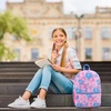 image:imageTrail maker 17 inch Backpack for Travel amp Commute Zippered Front amp Mesh Side Pockets Padded StrapsLoving Hearts