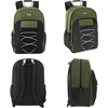 image:imageTrail maker 24 Pack 18 Inch Heavy Duty Bulk Dual Compartment Bungee Backpacks for College Homeless Women Men Light Colors PackDark Colors Pack