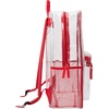 image:imageTrail maker Bulk Clear Backpacks Wholesale for School 24 Pack Clear Backpacks for Boys Girls School Stadium Travel Assorted Colors PackRed Pack