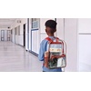 image:imageTrail maker Bulk Clear Backpacks Wholesale for School 24 Pack Clear Backpacks for Boys Girls School Stadium Travel Assorted Colors PackRed Pack