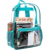 image:imageTrail maker Bulk Clear Backpacks Wholesale for School 24 Pack Clear Backpacks for Boys Girls School Stadium Travel Assorted Colors PackTurquoise Pack