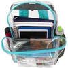 image:imageTrail maker Bulk Clear Backpacks Wholesale for School 24 Pack Clear Backpacks for Boys Girls School Stadium Travel Assorted Colors PackTurquoise Pack