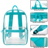 image:imageTrail maker Bulk Clear Backpacks Wholesale for School 24 Pack Clear Backpacks for Boys Girls School Stadium Travel Assorted Colors PackTurquoise Pack