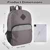 image:imageTrail maker Bulk Kids Reflective Backpack Wholesale 24 Pack Backpacks with Side Pockets Padded 10 Colors PackGrey
